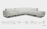 Lily Modern Motion Recliner with Ottoman